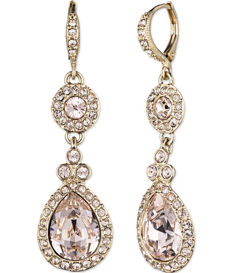 givenchy earrings lock|Givenchy crystal drop earrings.